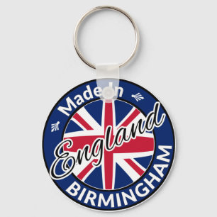 Porte-clés Fabriqué à Birmingham Angleterre Union Jack Drapea