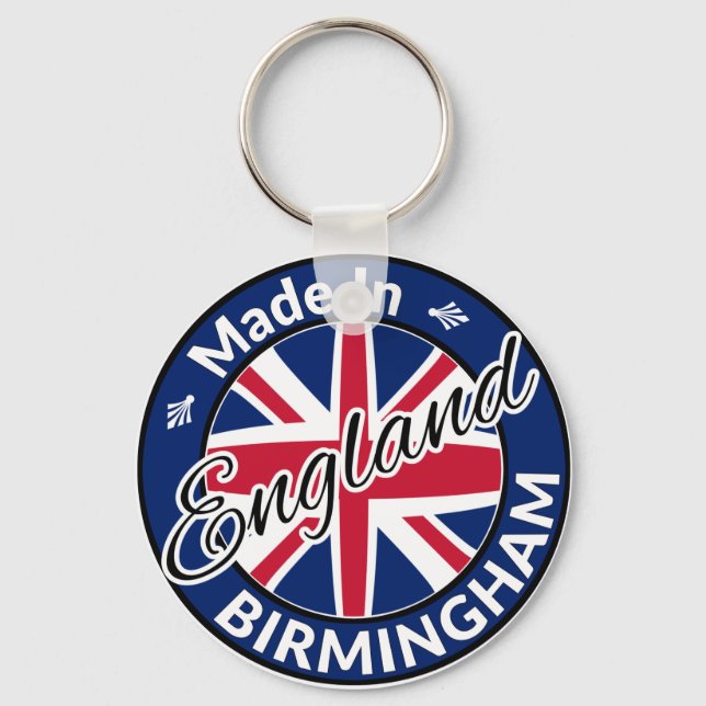 Porte-clés Fabriqué à Birmingham Angleterre Union Jack Drapea (Recto)