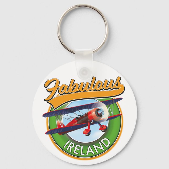 Porte-clés fabuleux patch de voyage en Irlande. Classic porte (Recto)