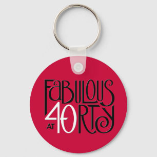 Porte-clés Fabulous 40 Porte - clé noir blanc rouge