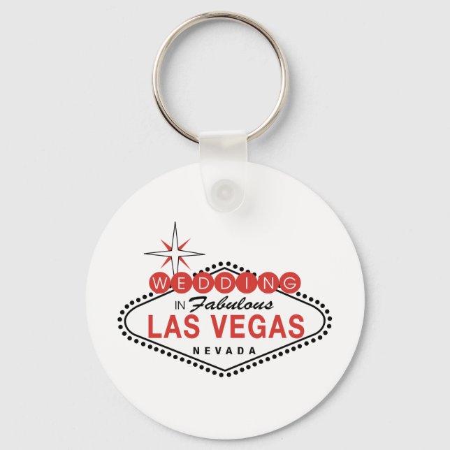 Porte-clés Fabulous Las Vegas Mariage Modèle personnalisable (Recto)