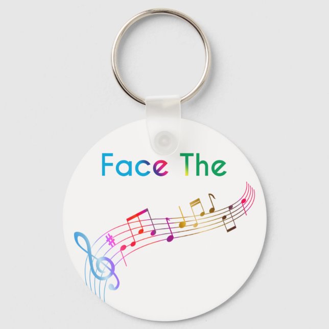 Porte-clés Face À La Musique (Recto)