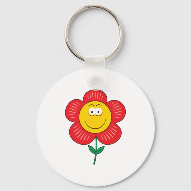 Porte-clés Face de fleurs mignonnes (Recto)