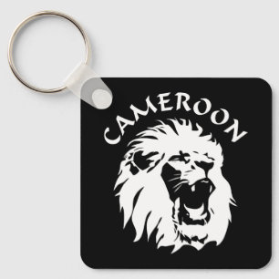 Porte-clés Face de lion rugissant - Cameroun