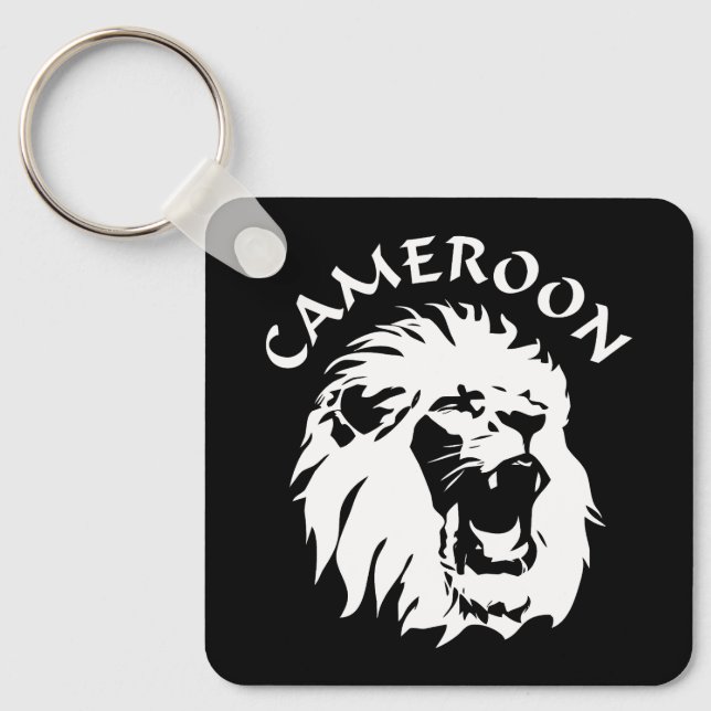 Porte-clés Face de lion rugissant - Cameroun (Recto)