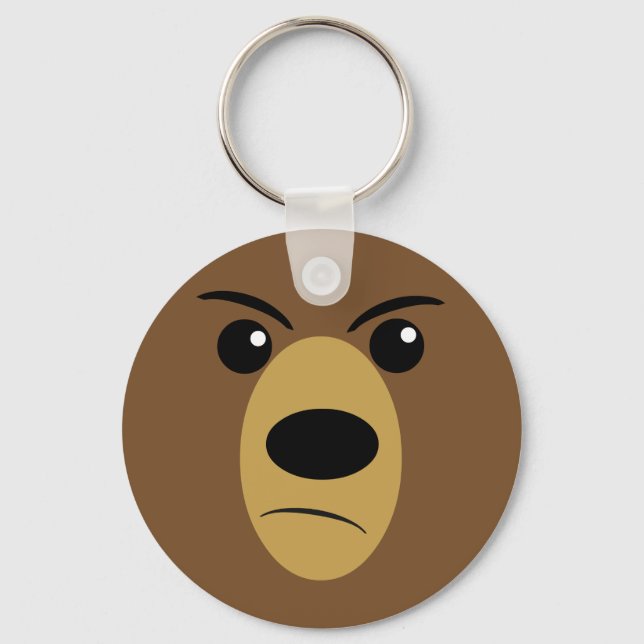 Porte-clés Face de l'ours grincheux (Recto)