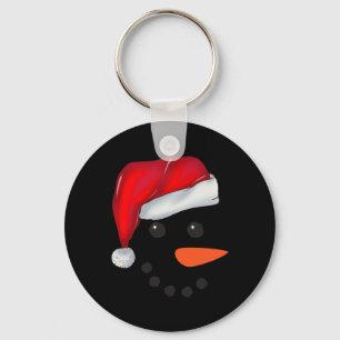 Porte-clés Face Snowman Christmas Matching Squad Famille Homm