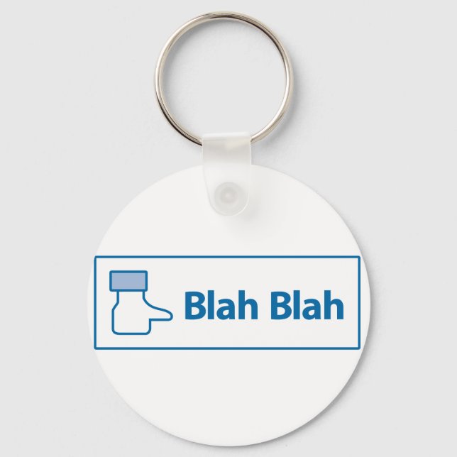 Porte-clés Facebook Blah Blah (Recto)
