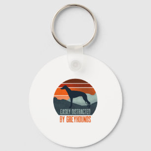 Porte-clés Facilement Distrait Par Greyhounds Dog Walking