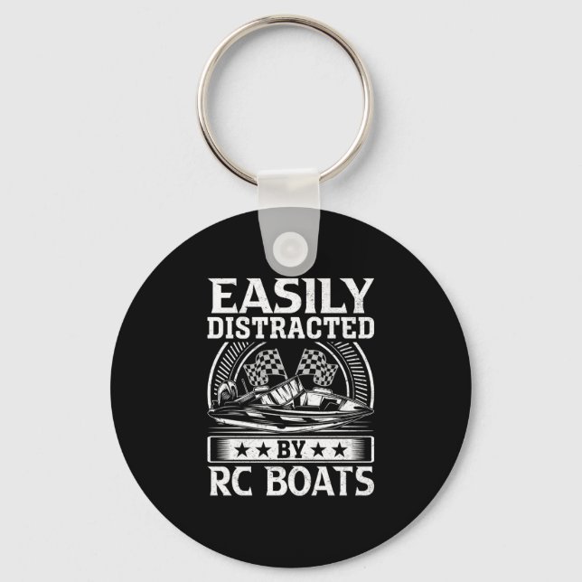 Porte-clés Facilement distrait par les bateaux télécommandés  (Recto)