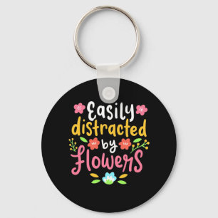 Porte-clés Facilement Distrait Par Les Fleurs