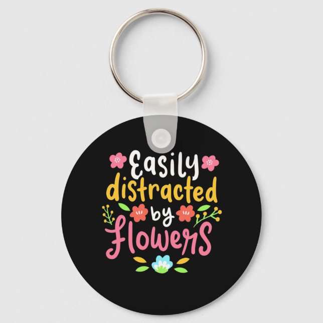 Porte-clés Facilement Distrait Par Les Fleurs (Recto)