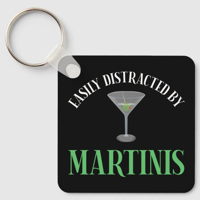 Porte-clés Facilement Distrait Par Les Martinis (Recto)