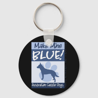 Porte-clés Faire de la mine bleu