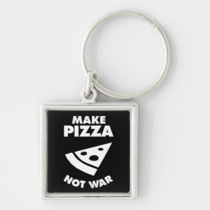 Porte-clés Faire de la pizza pas la guerre