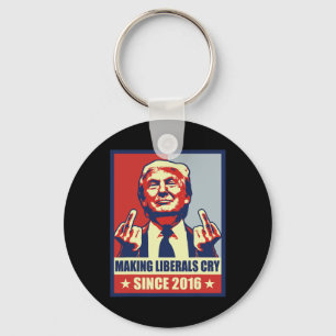 Porte-clés Faire des libéraux Cry Pro Président Donald Trump