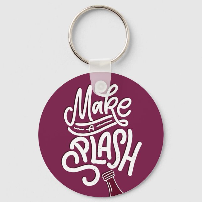 Porte-clés Faire du vin Splash (Recto)