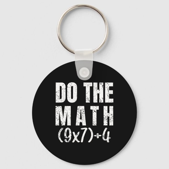 Porte-clés Faire l'équation mathématique Thanksgiving enseign (Recto)