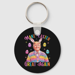 Porte-clés Faire Pâques Grande à nouveau Drôle de Lapin Trump