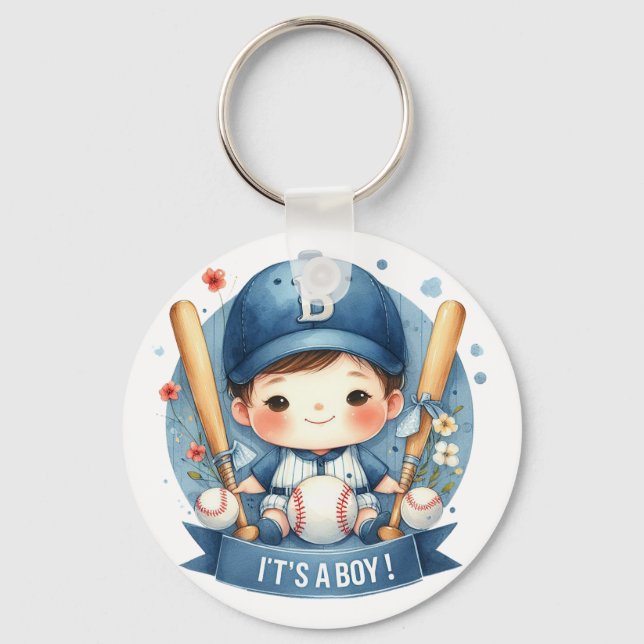 Porte-clés Faire-part de baseball Bliss Baby Boy (Recto)