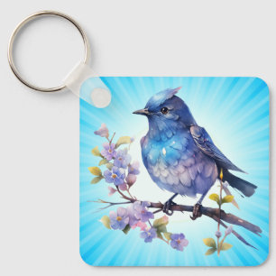 Porte-clés Fairy Bird Flowers aquarelle Clipart-73611