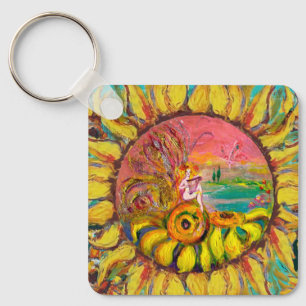 Porte-clés FAIRY OF THE SUNFLOWERS Yellow Pink Blue Imaginair