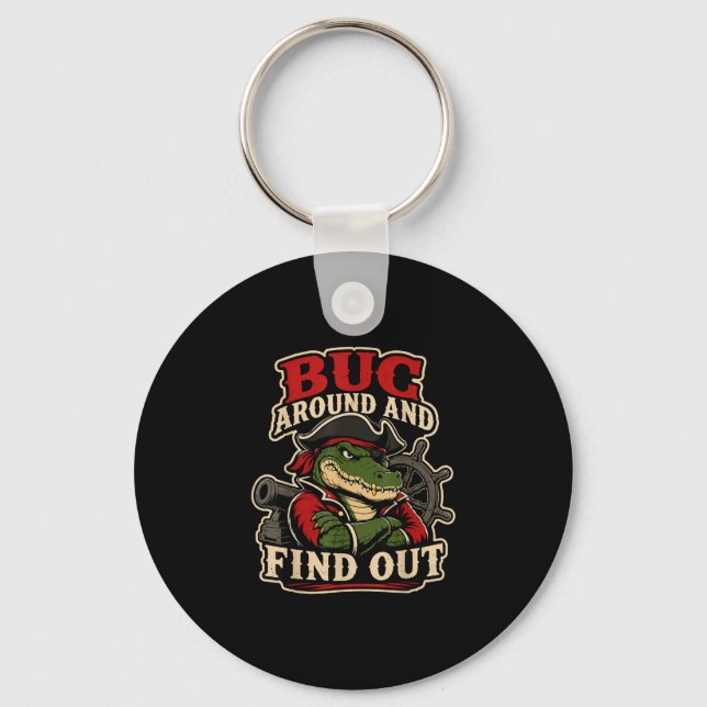 Porte-clés Fais le malin et découvre fafo drôle alligator (Recto)