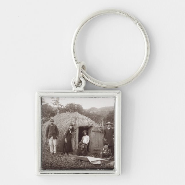 Porte-clés Faisant Tappa, un tissu indigène, c.1875 (photo de (Devant)