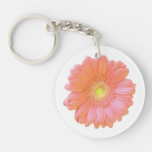 Porte-clés Faisée de gerbera orange (Devant)
