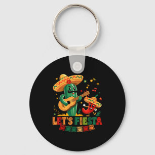 Porte-clés Faisons la fête mexique fête taco guitare cactus c