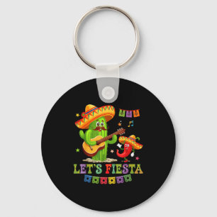 Porte-clés Faisons la fête mexique fête taco guitare cactus c