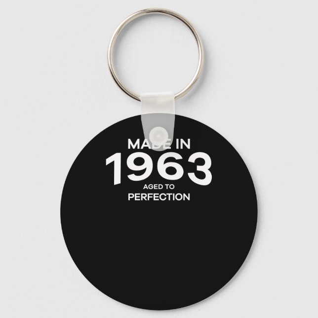 Porte-clés Fait 1963 Âgé À La Perfection (Recto)