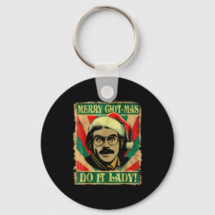 Porte-clés Faites-le drôle Chit-mas Noël Chapeau de Père Noël
