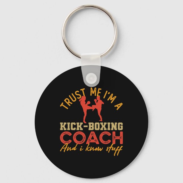 Porte-clés Faites-moi confiance, je suis un coach de kickboxi (Recto)