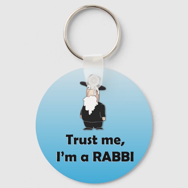 Porte-clés Faites-moi confiance Je suis un rabbin - Drôle hum (Recto)