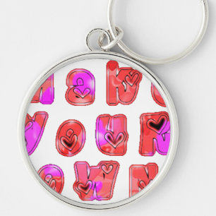 Porte-clés Faites votre propre coeur Art Design d'impression
