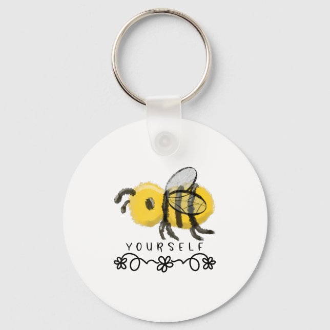 Porte-clés Faites-vous abeille bourdon mignonne  (Recto)