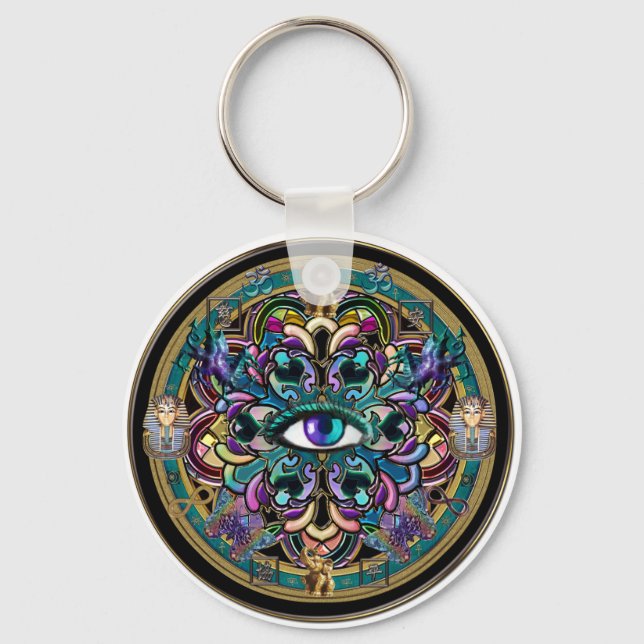 Porte-clés Faites-vous confiance ~ Les Yeux du monde Mandala (Recto)