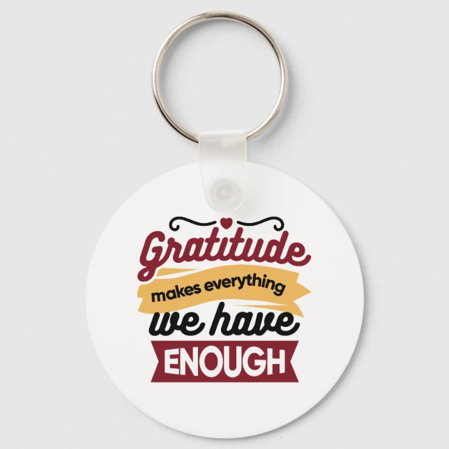 Porte-clés Faith and Gratitude Artwork – Uplifting Christian  (Recto)