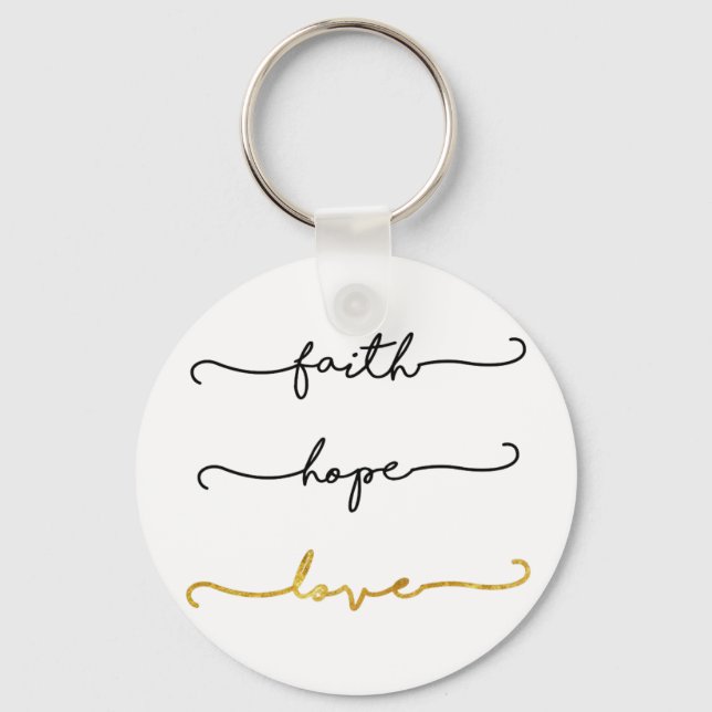 Porte-clés Faith Hope Love (Recto)