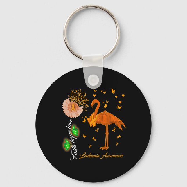 Porte-clés Faith Hope Love Leukemia Sensibilisation (Recto)