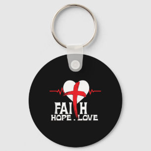 Porte-clés Faith Hope Love Love Jesus Christian Christmas