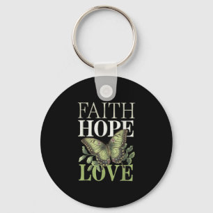 Porte-clés Faith Hope Love Sensibilisation à la santé mentale