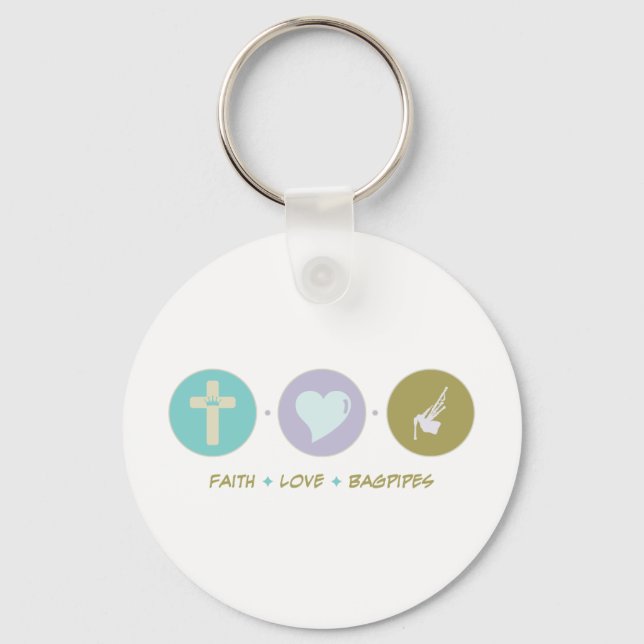 Porte-clés Faith Love Bagpipes (Recto)