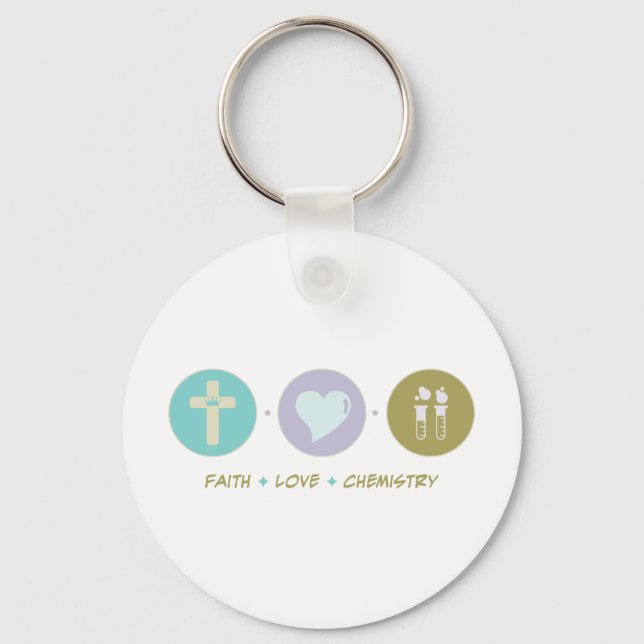 Porte-clés Faith Love Chimie (Recto)