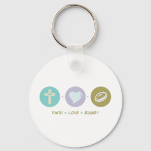 Porte-clés Faith Love Rugby