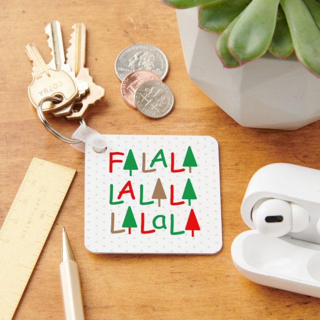 Porte-clés FaLaLa... Arbres de Noël Pneus rouges verts (Bureau)