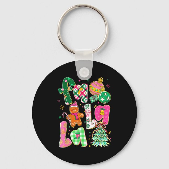 Porte-clés Falala Sublimation Gingerbread Preppy Christmas Co (Recto)