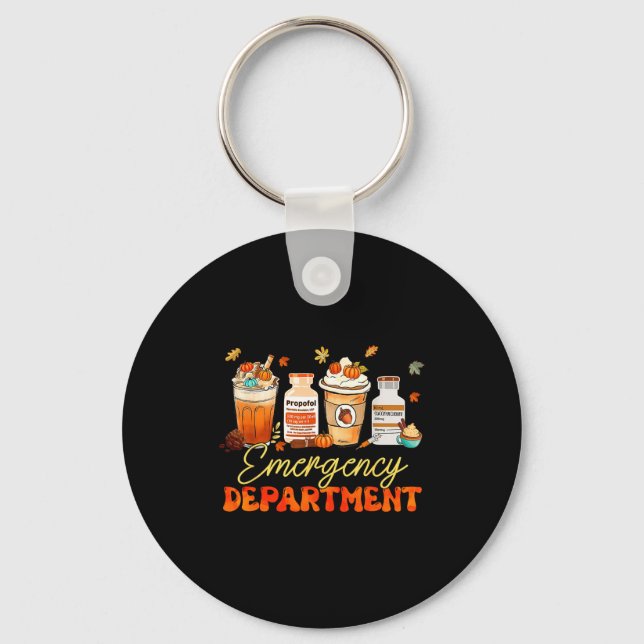 Porte-clés Fall Er Nurse Emergency Room Nurse School Pumpkin  (Recto)