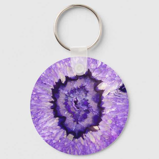 Porte-clés Falln Purple Agate Geode (Recto)